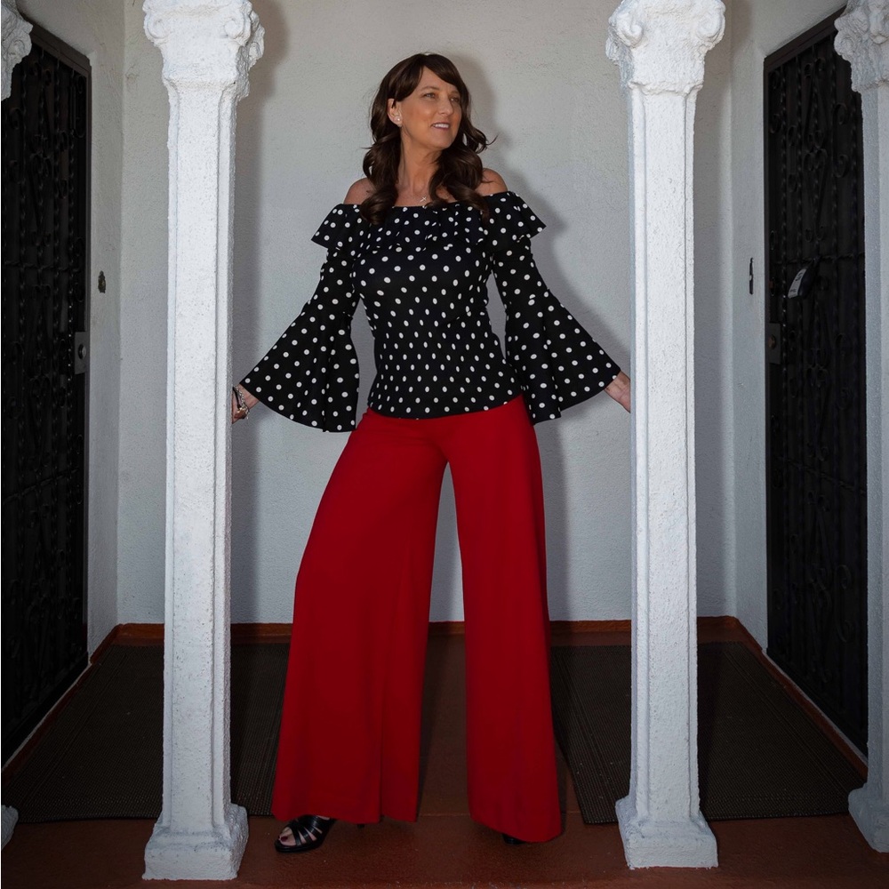 Striking Red Tall Women’s Palazzo Pant